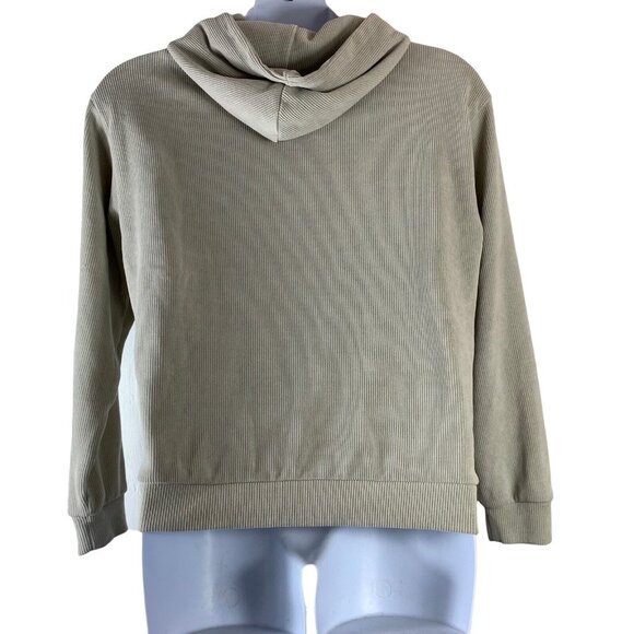 Negative Space Hoodie Size Small Beige Cream Sweatshirt Pockets Womens - Picture 2 of 5